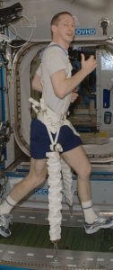 Astronaut exercising